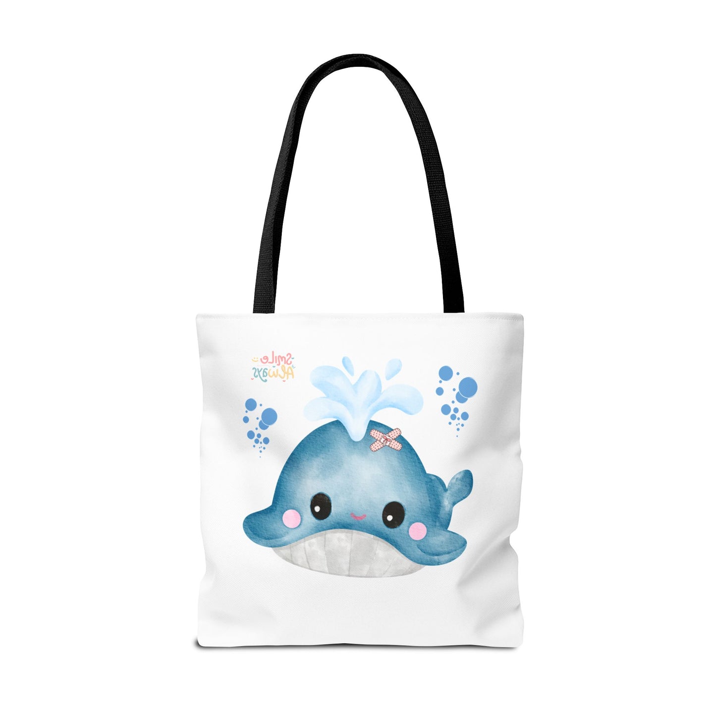 Whale with a bandage and bubble Tote Bag