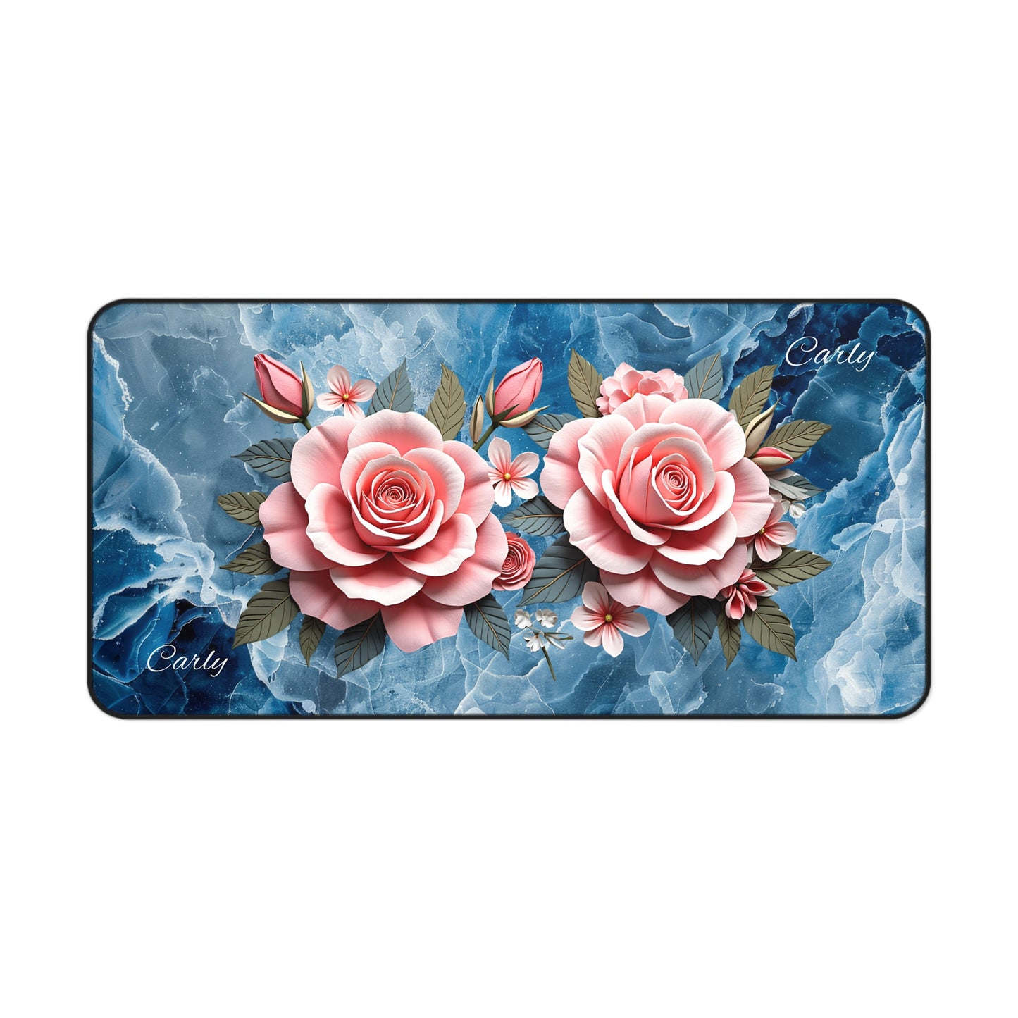 Floral Desk Mat Perfect for Home Office, Gaming, or Study - Elegant Rose Design, Mouse Pad, Desk Accessory, Gift Idea
