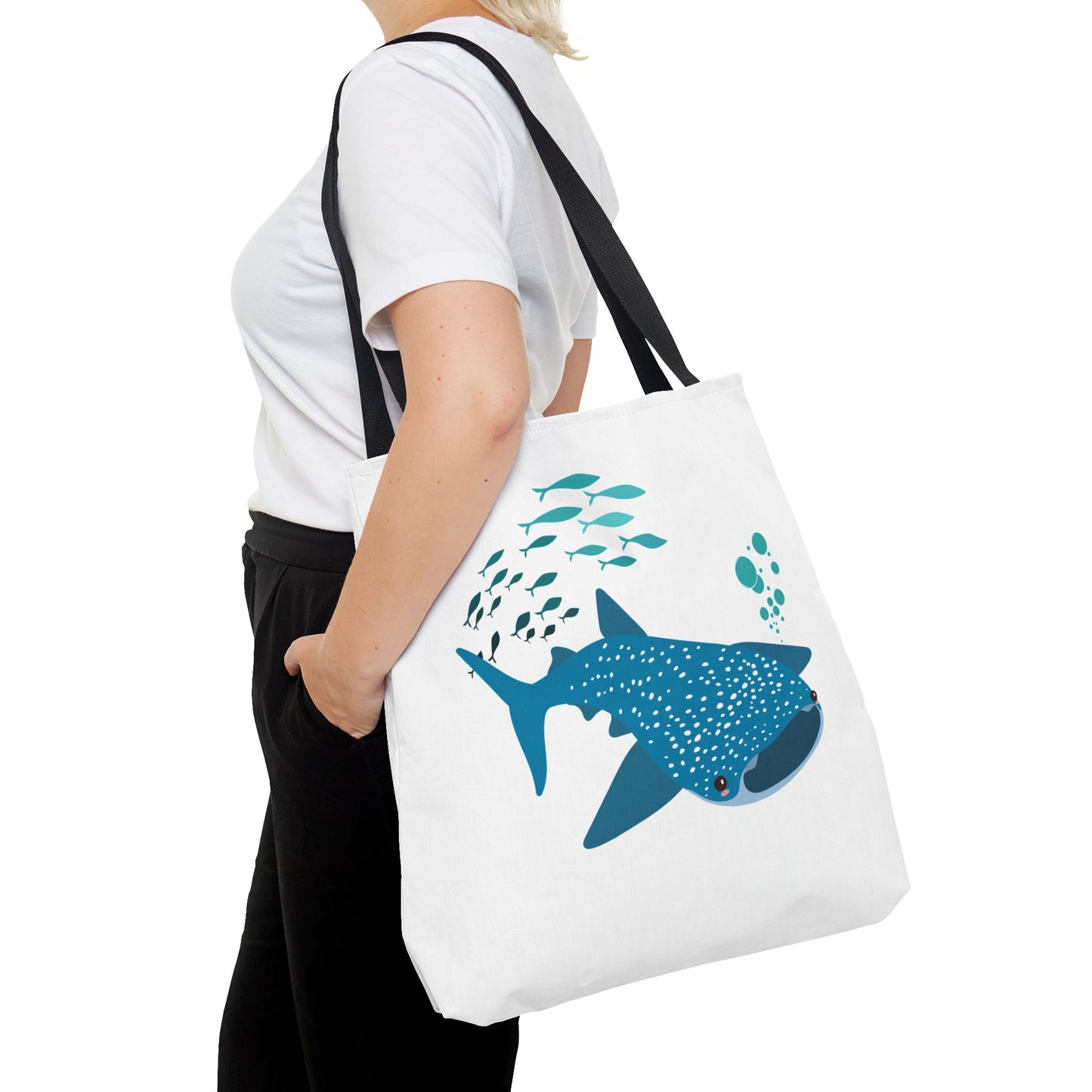 Whale Shark school of fish and buddles Tote Bag