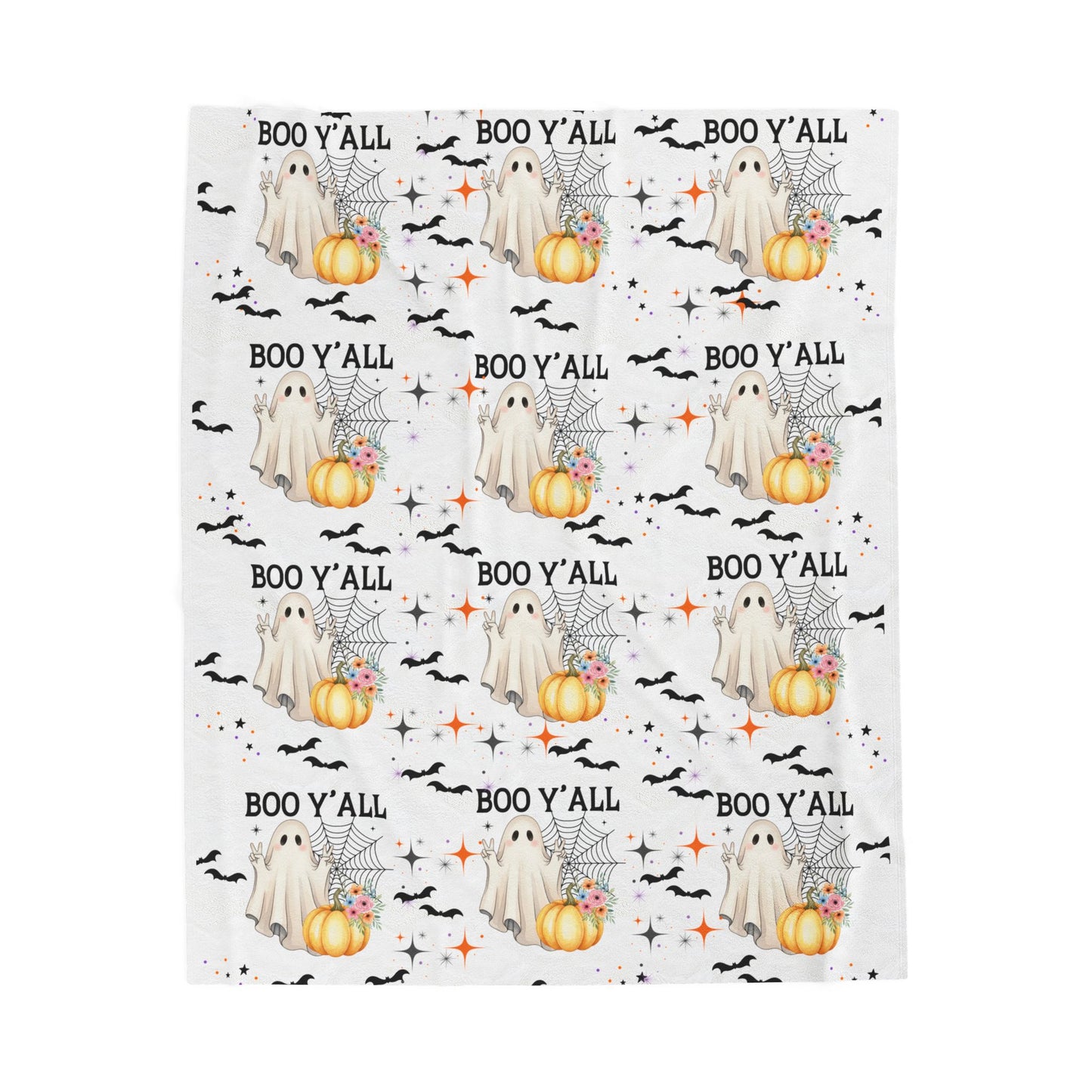 Halloween Boo Y'all Velveteen Plush Blanket, Cozy Throw for Fall Decor, Spooky Season Gift, Soft Fleece Blanket for Kids, Perfect for [...]