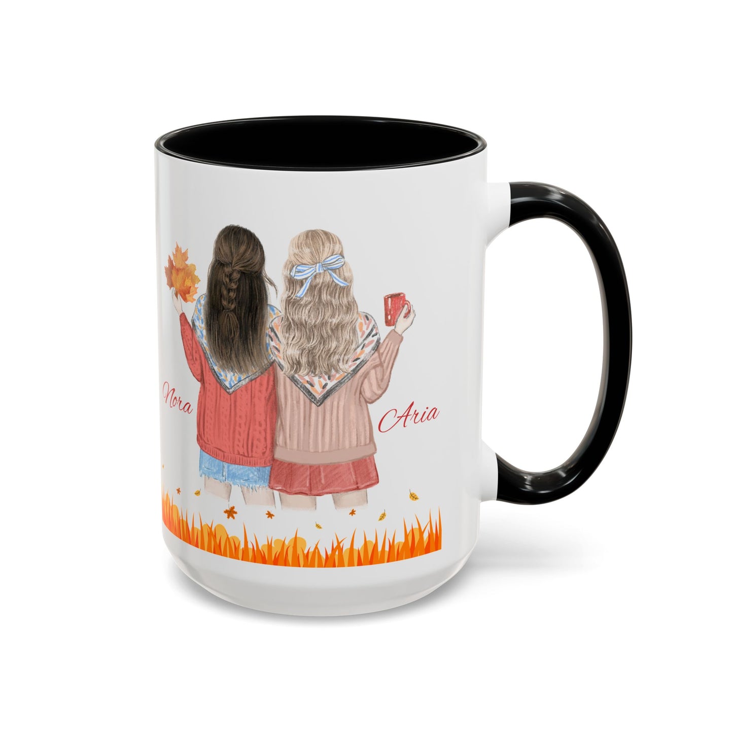 Autumn Friendship Coffee Mug with Personalized Names