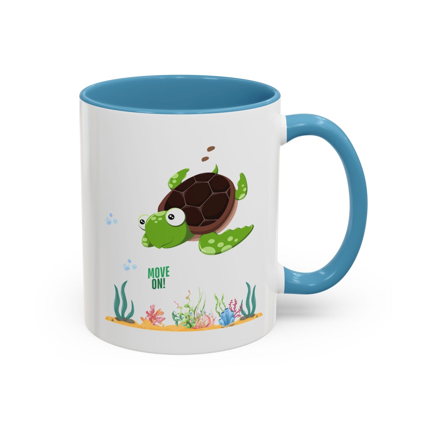 Turtle with seaweed and bubble Coffee Mug