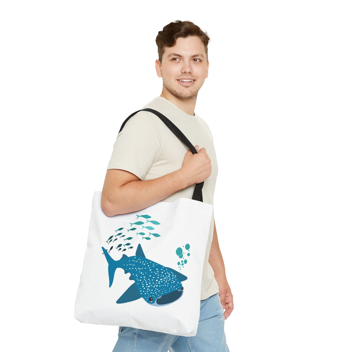 Whale Shark school of fish and buddles Tote Bag