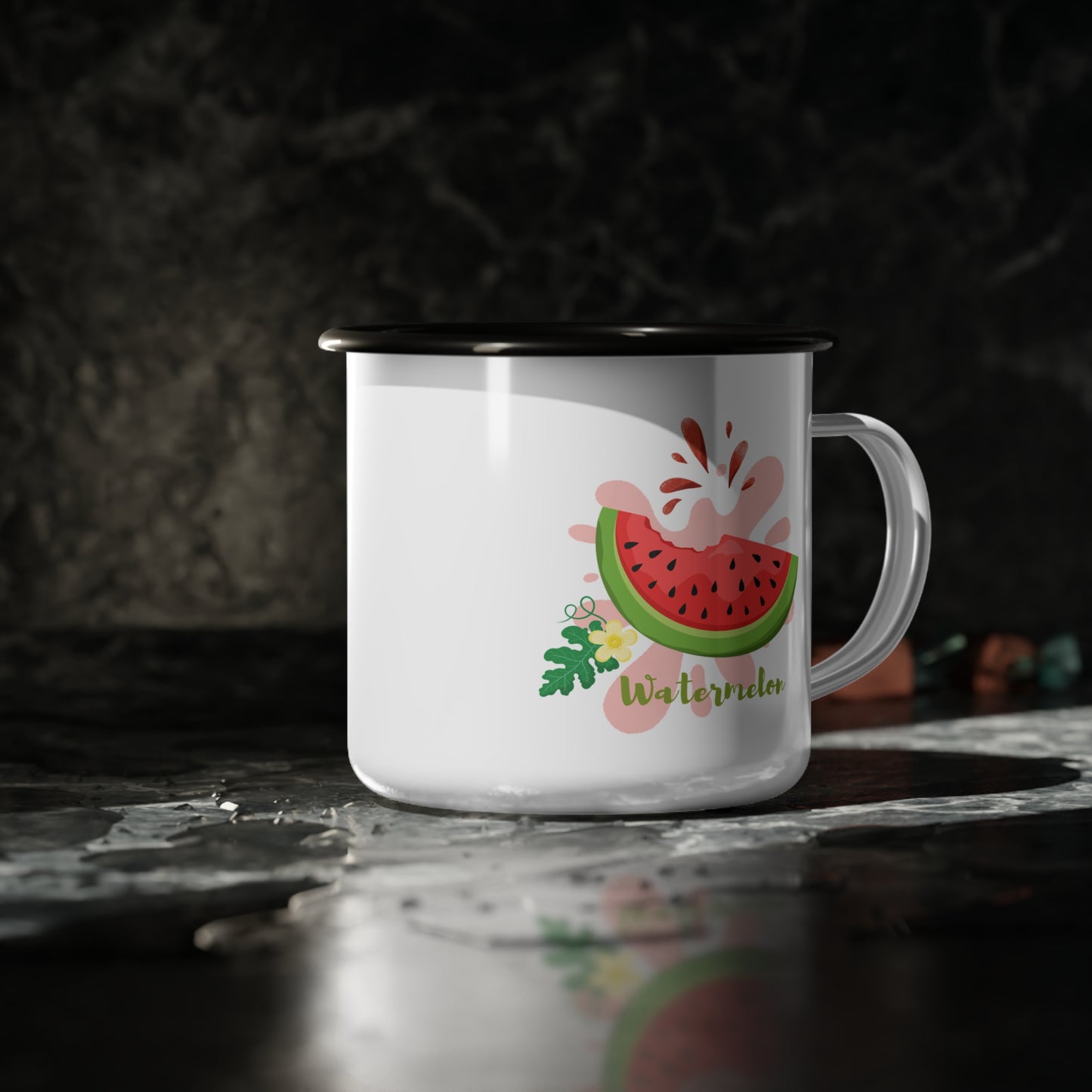 Watermelon Enamel Camp Cup - Fun Outdoor Drinkware