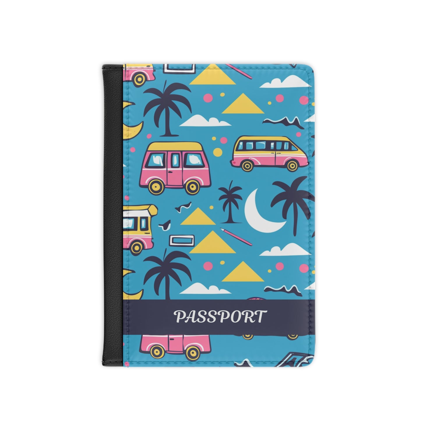 Retro Camper Passport Cover — Tropical Van Travel Passport Holder