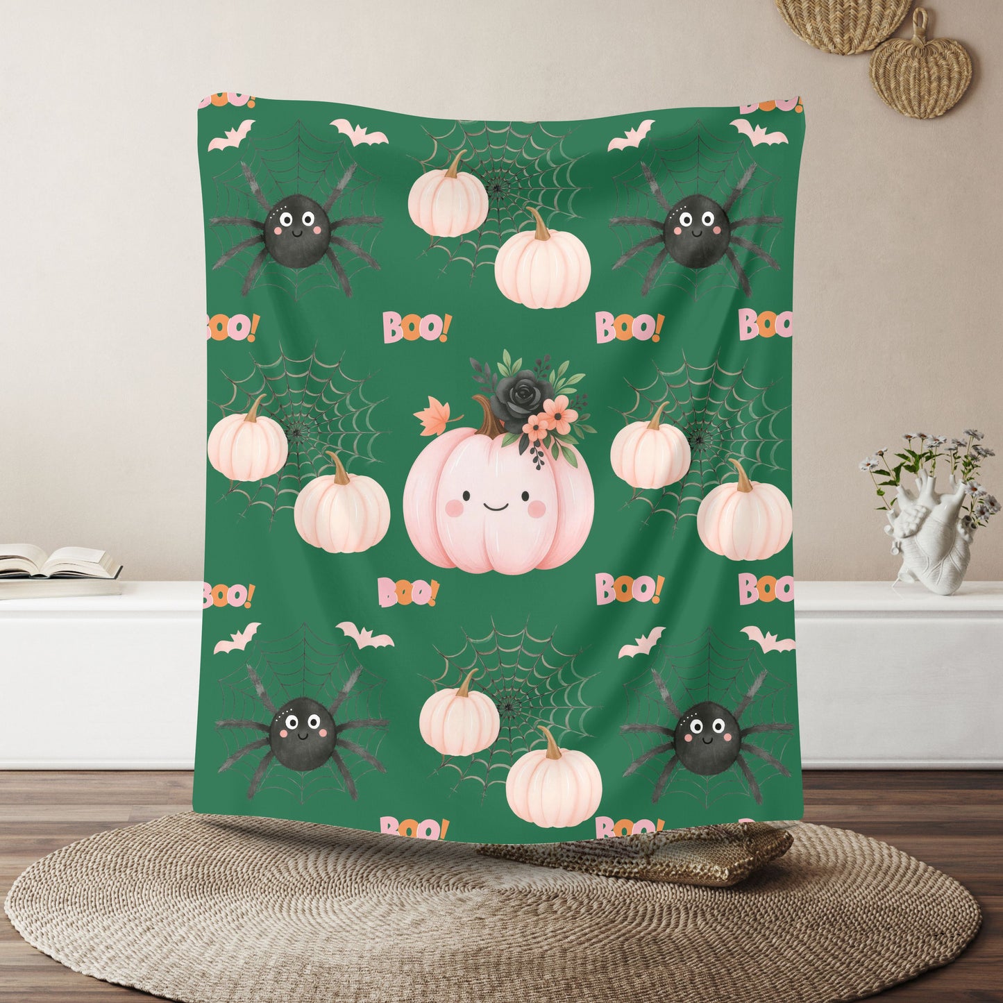 Boo-tiful Halloween Plush Blanket, Cozy Throw for Fall Decor, Pumpkin & Spider Design, Festive Comfort for Autumn Nights, Perfect Gift [...]