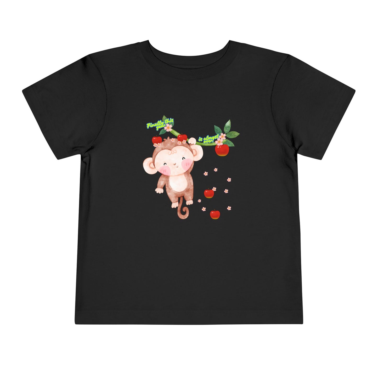 Cute Monkey Strawberry Toddler Tee, Adorable Kids Shirt, Baby Gift, Summer Outfit, Birthday Gift, Playtime Apparel