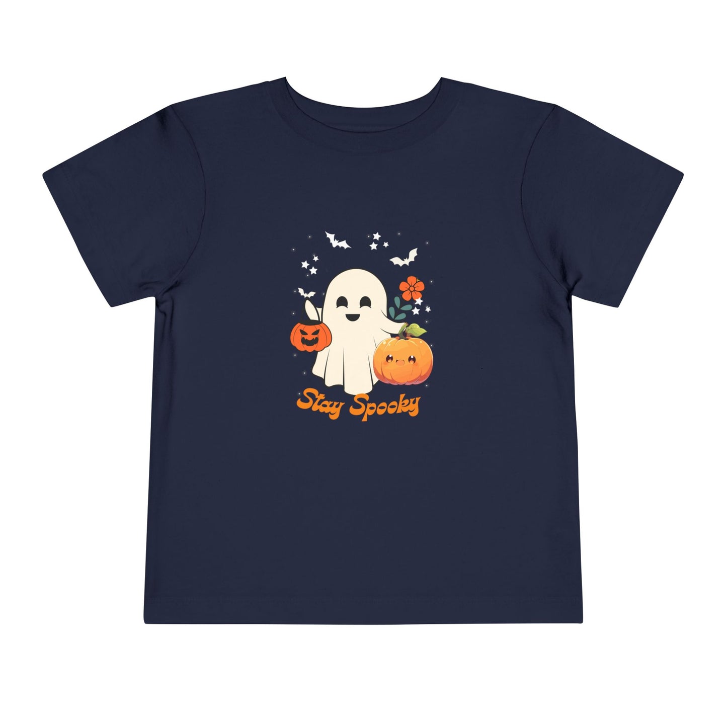 Toddler Halloween Tee - Adorable Ghost and Pumpkin Design, Perfect for Fall Festivities, Trick-or-Treating, Kids' Parties, and Everyday Wear