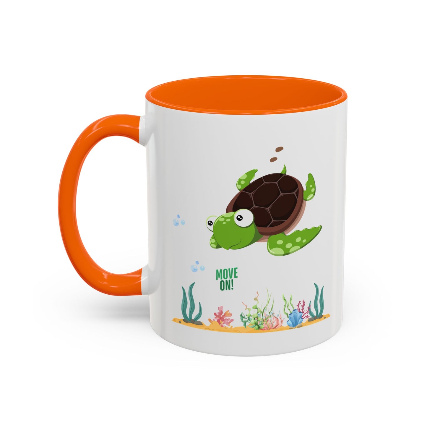 Turtle with seaweed and bubble Coffee Mug