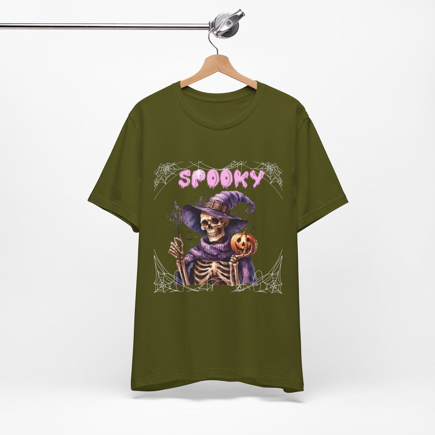 Spooky Skeleton Halloween Tee, Unisex Halloween Shirt, Trick or Treat Apparel, Fall Festivity Clothing, October Celebration Top
