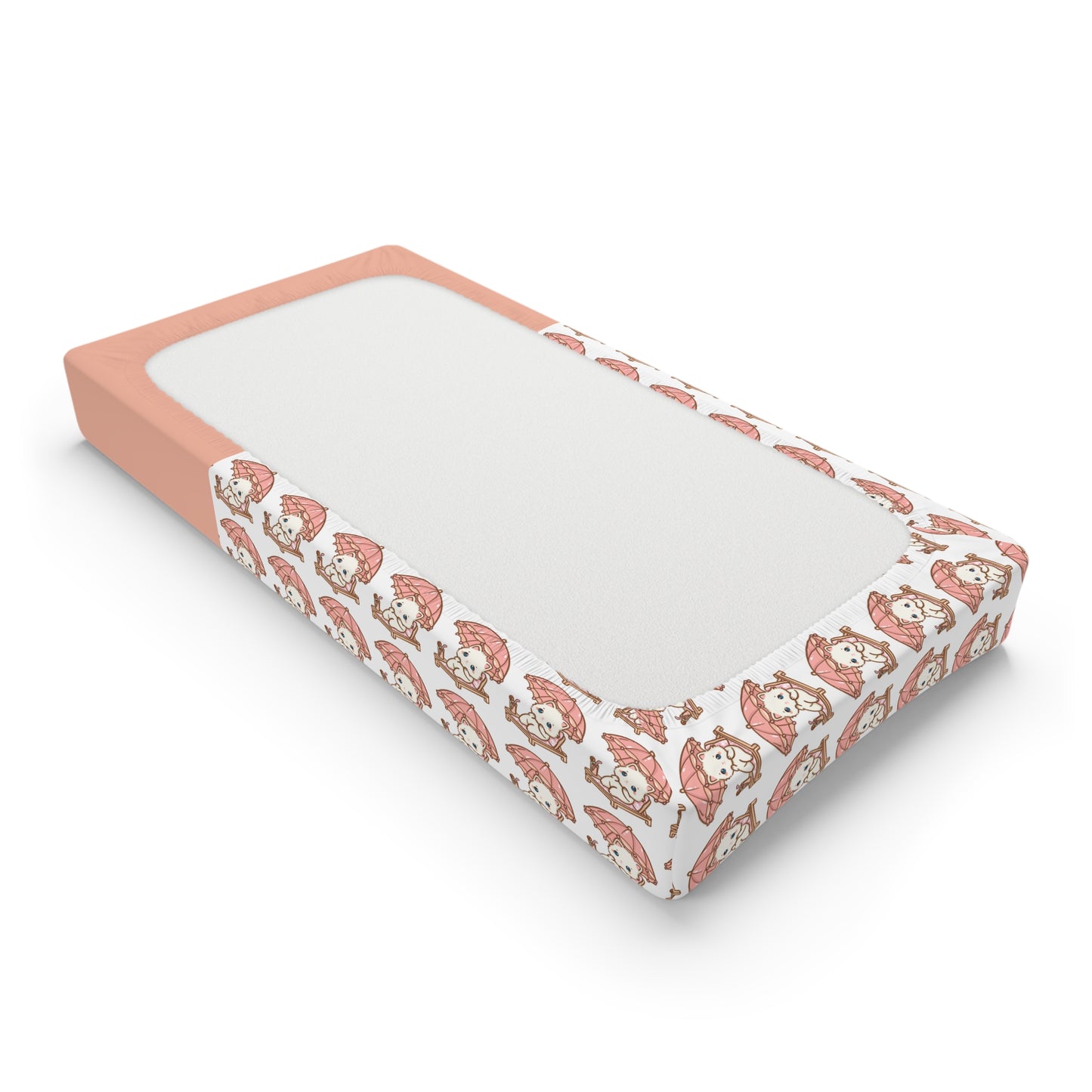 Personalized Baby Changing Pad Cover — Cute Sleeping Fox Pattern, Custom Name Nursery Accessory