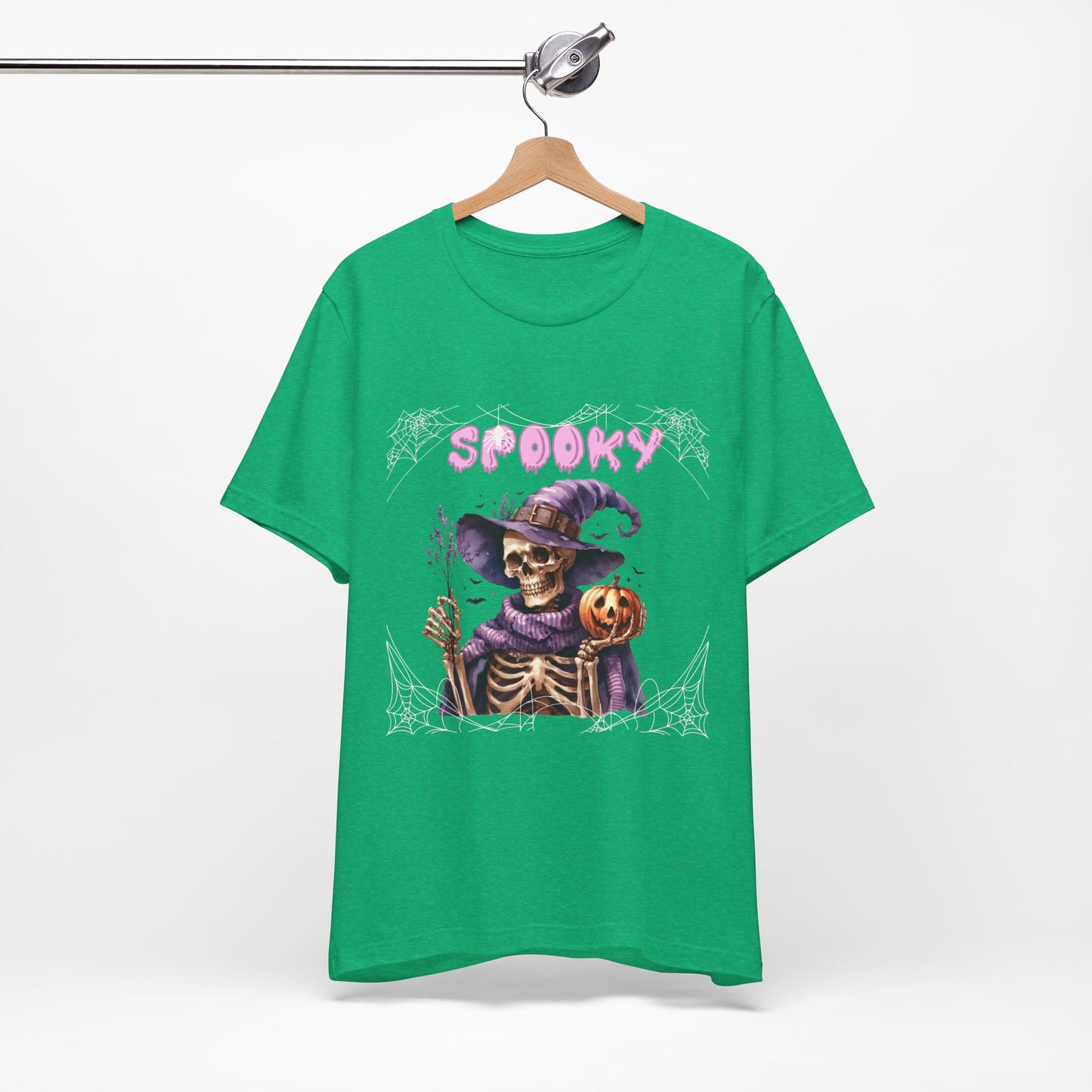 Spooky Skeleton Halloween Tee, Unisex Halloween Shirt, Trick or Treat Apparel, Fall Festivity Clothing, October Celebration Top