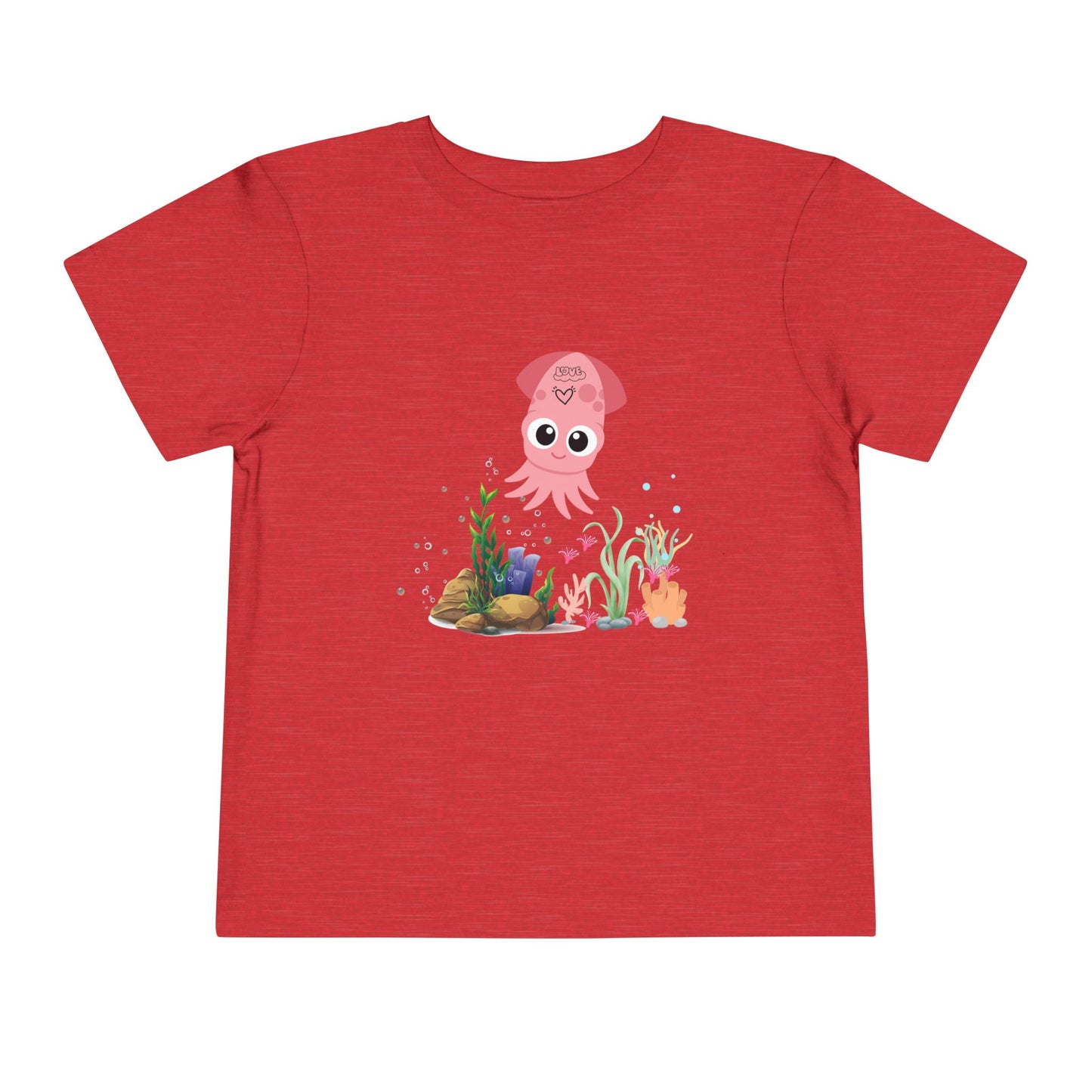 Adorable Pink Octopus Toddler Tee, Kids Beach Shirt, Summer Outfit, Birthday Gift, Animal Lover Top