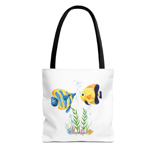Two fish greet in underwater Tote Bag