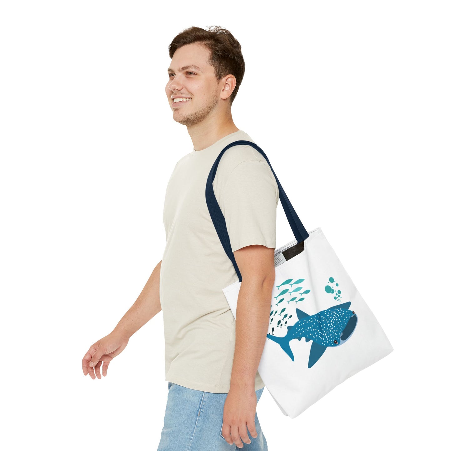 Whale Shark school of fish and buddles Tote Bag
