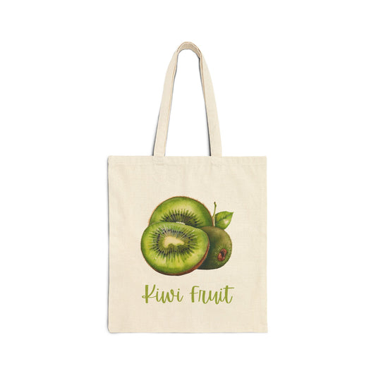 Kiwi Fruit Canvas Tote Bag - Eco-Friendly Grocery & Market Bag