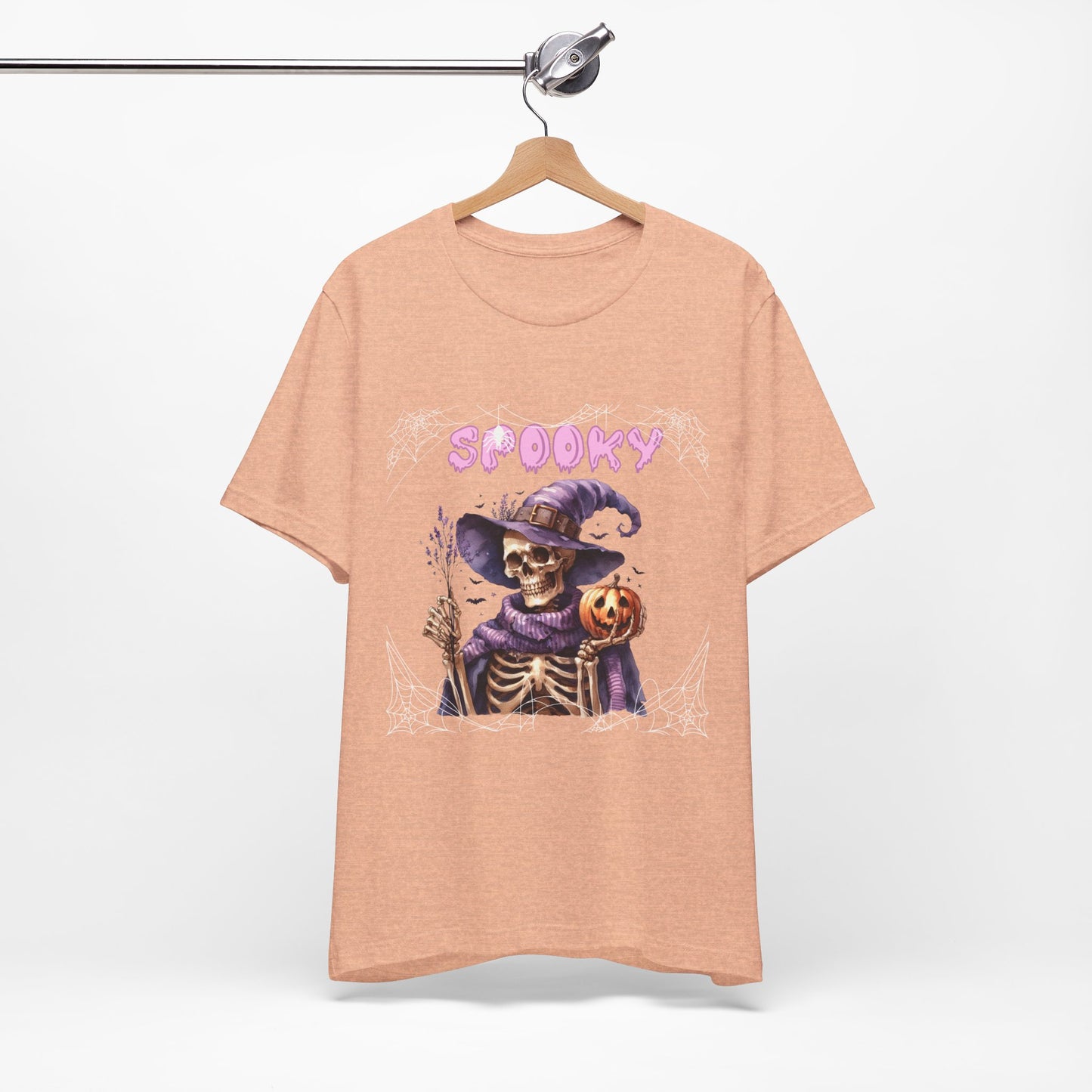 Spooky Skeleton Halloween Tee, Unisex Halloween Shirt, Trick or Treat Apparel, Fall Festivity Clothing, October Celebration Top