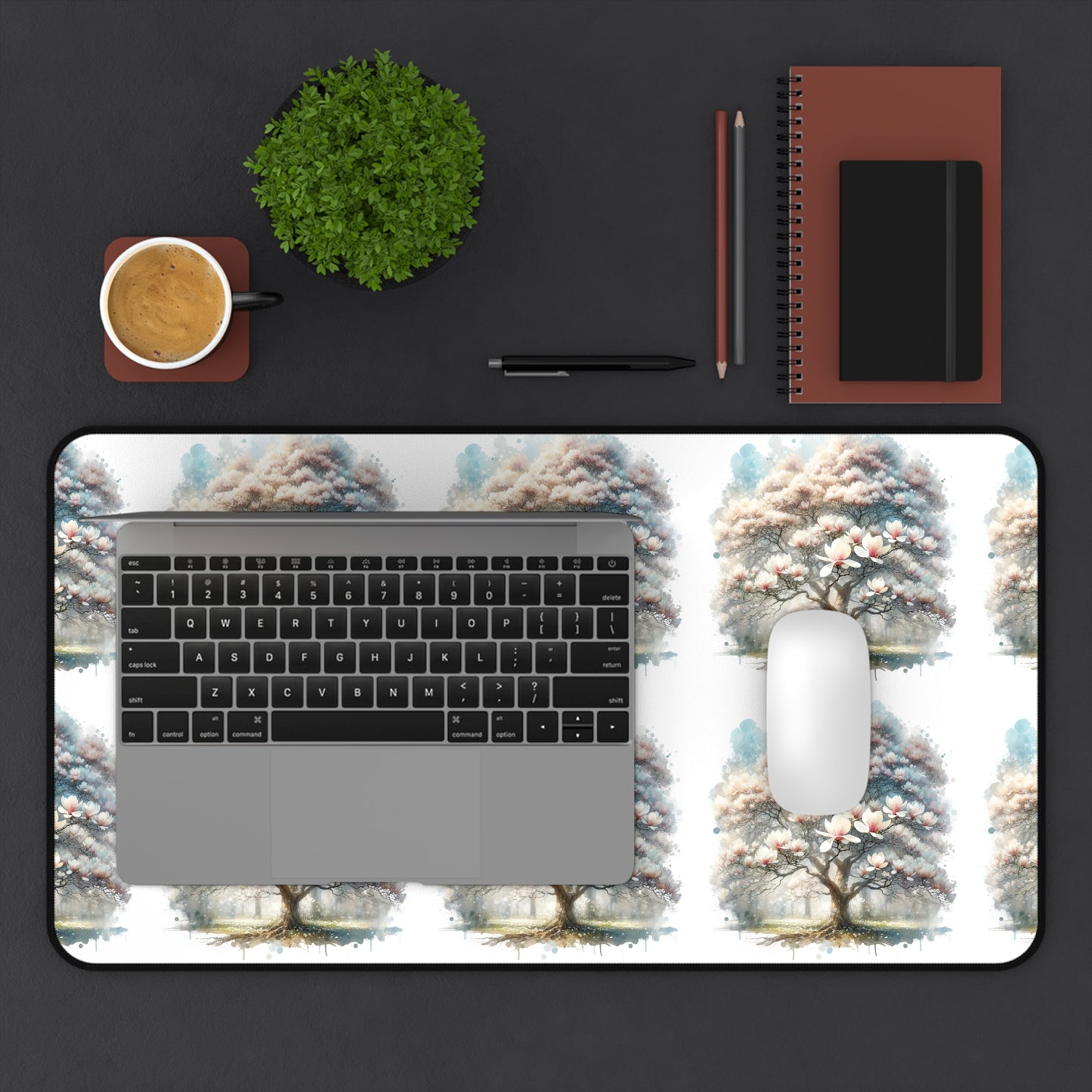 Cherry Blossom Tree Desk Mat — Floral Gaming & Office Mouse Pad