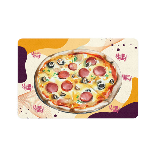 Pizza Pet Food Mat (12x18) – Cute Non-Slip Feeding Mat for Dogs & Cats