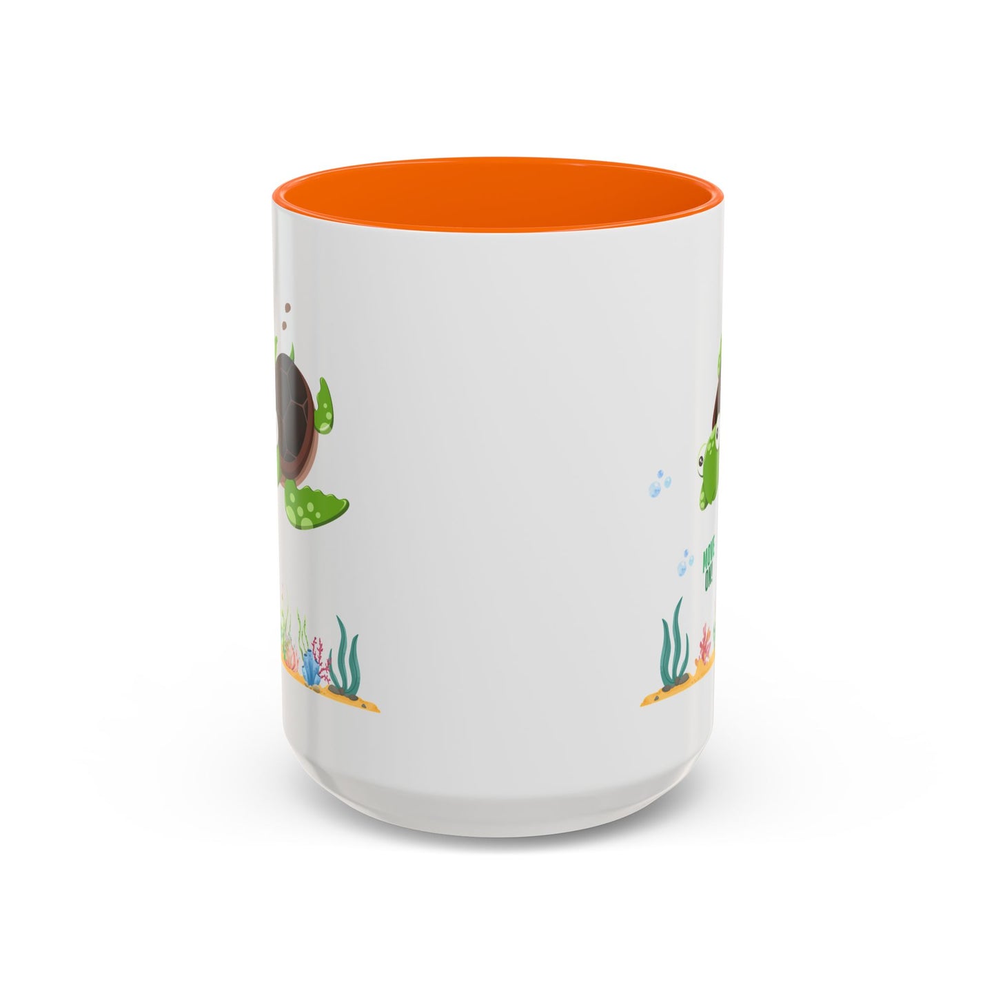 Turtle with seaweed and bubble Coffee Mug