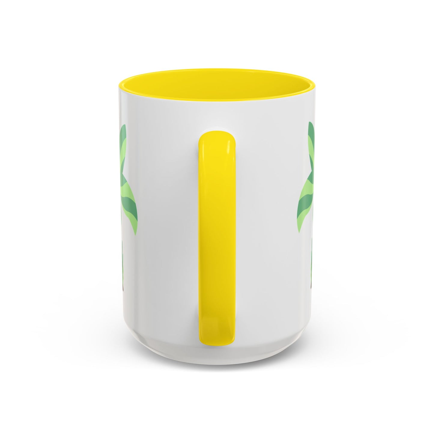 Green fish with bubbles and aquatic plants Coffee Mug