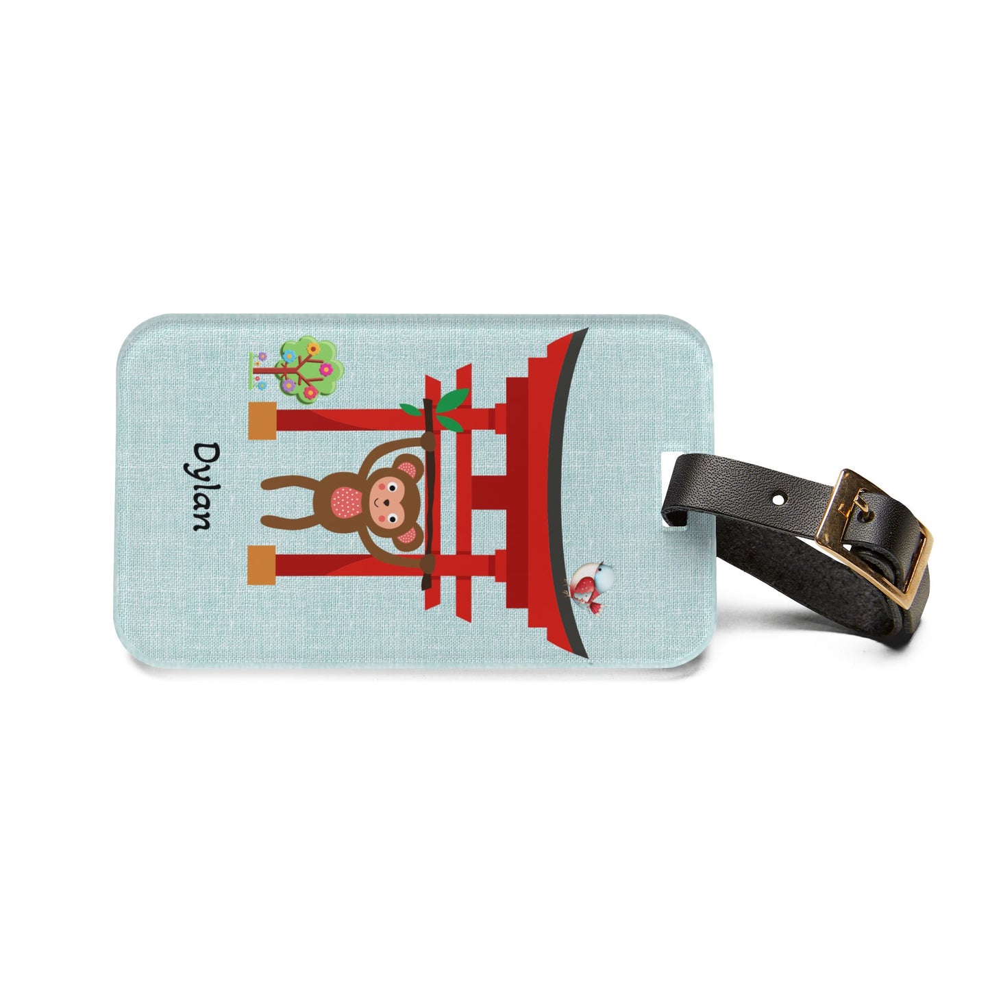 Monkey Torii Luggage Tag — Personalized Kids Travel ID