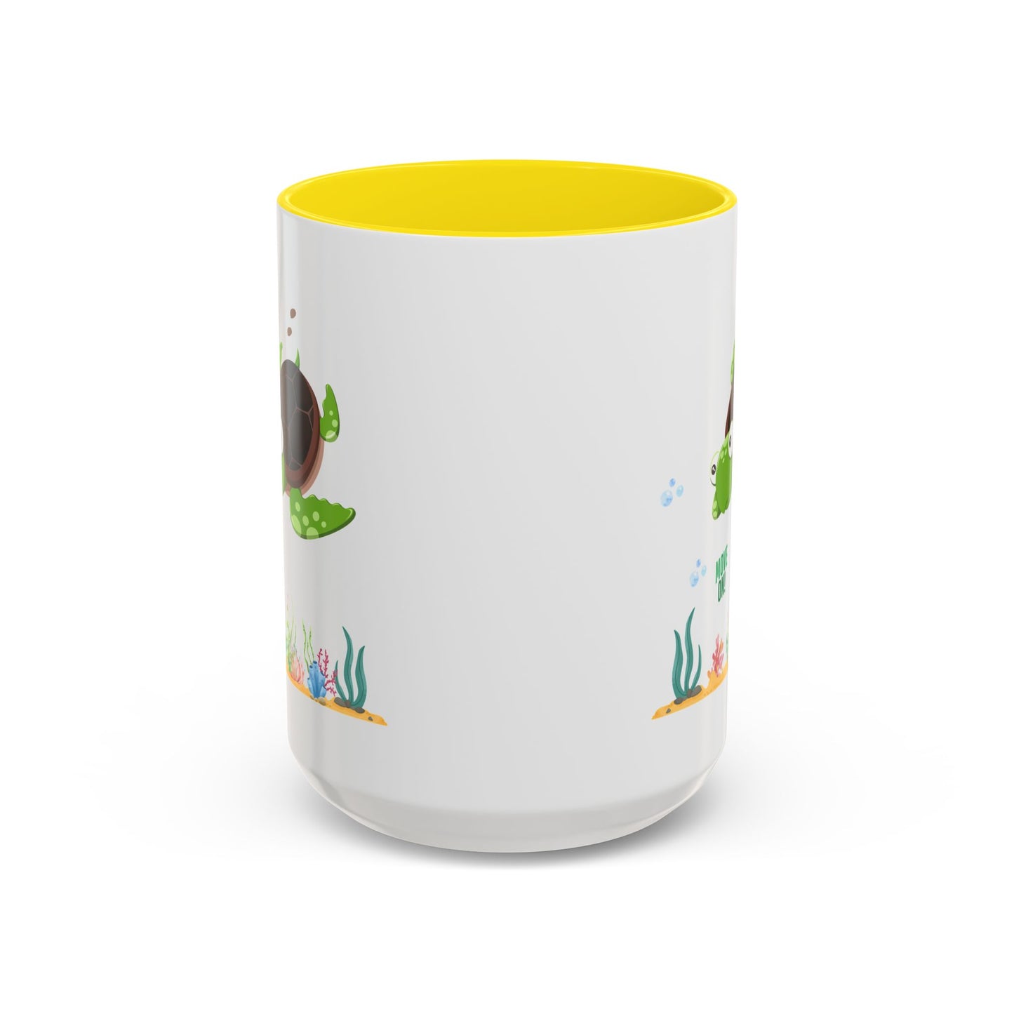 Turtle with seaweed and bubble Coffee Mug