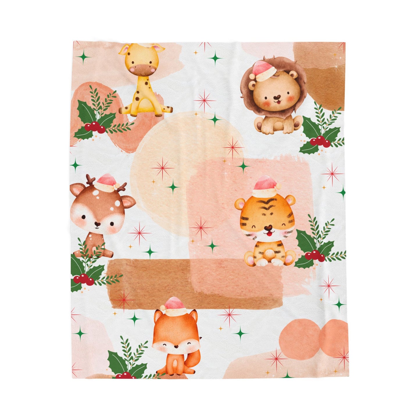 Cozy Animal Plush Blanket | Kids Gift, Nursery Decor, Holiday Snuggle Blanket, Warm Fleece Throw, Cute Home Accessory