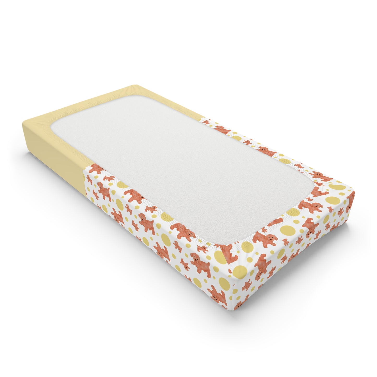 Baby Changing Pad Cover — Personalized Woodland Puppy Pattern with Name