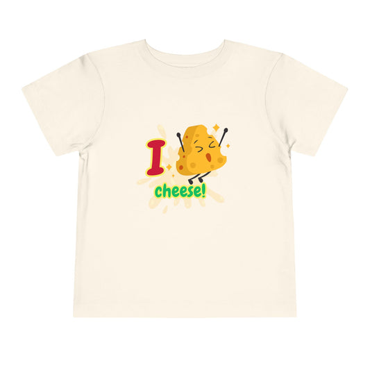 Kids I Love Cheese Tee, Toddler Cheese Shirt, Cute Kids T-Shirt, Fun Gift for Cheese Lovers, Playful Summer Top