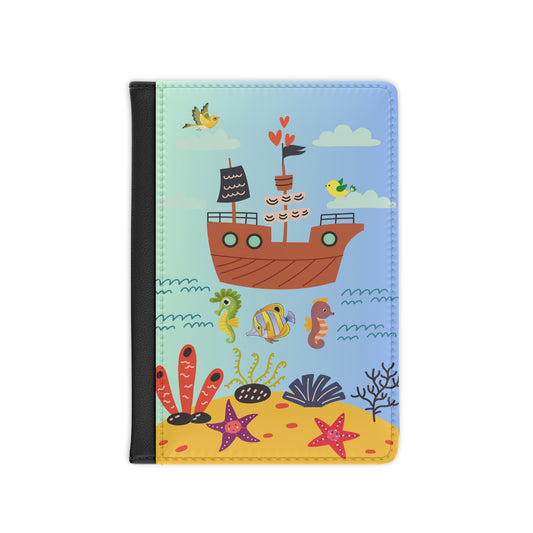 Cute Pirate Ship Passport Cover — Kids’ Ocean Travel Document Holder