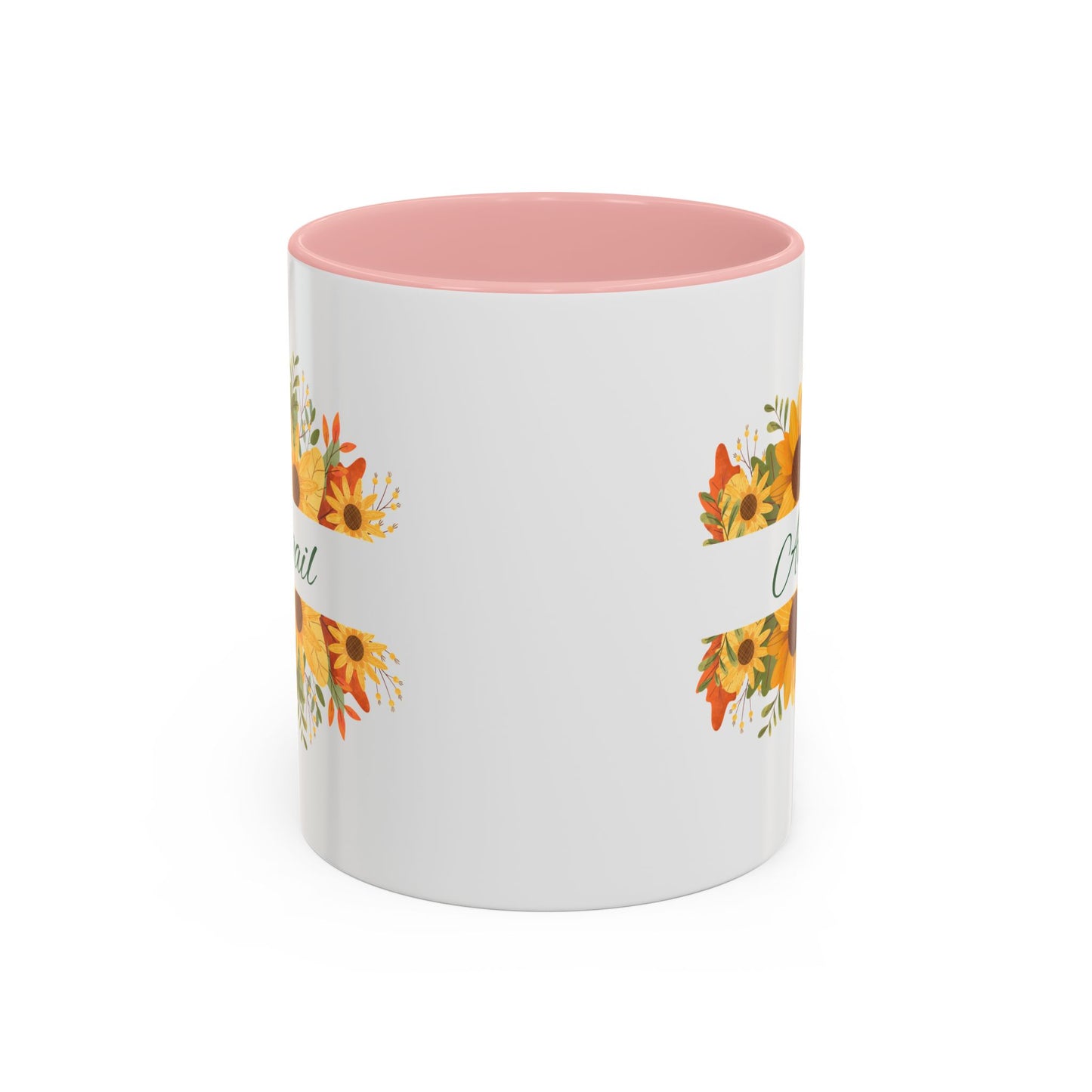 Custom Floral Name Coffee Mug - Personalized 11oz & 15oz Perfect Gift for Floral Lovers