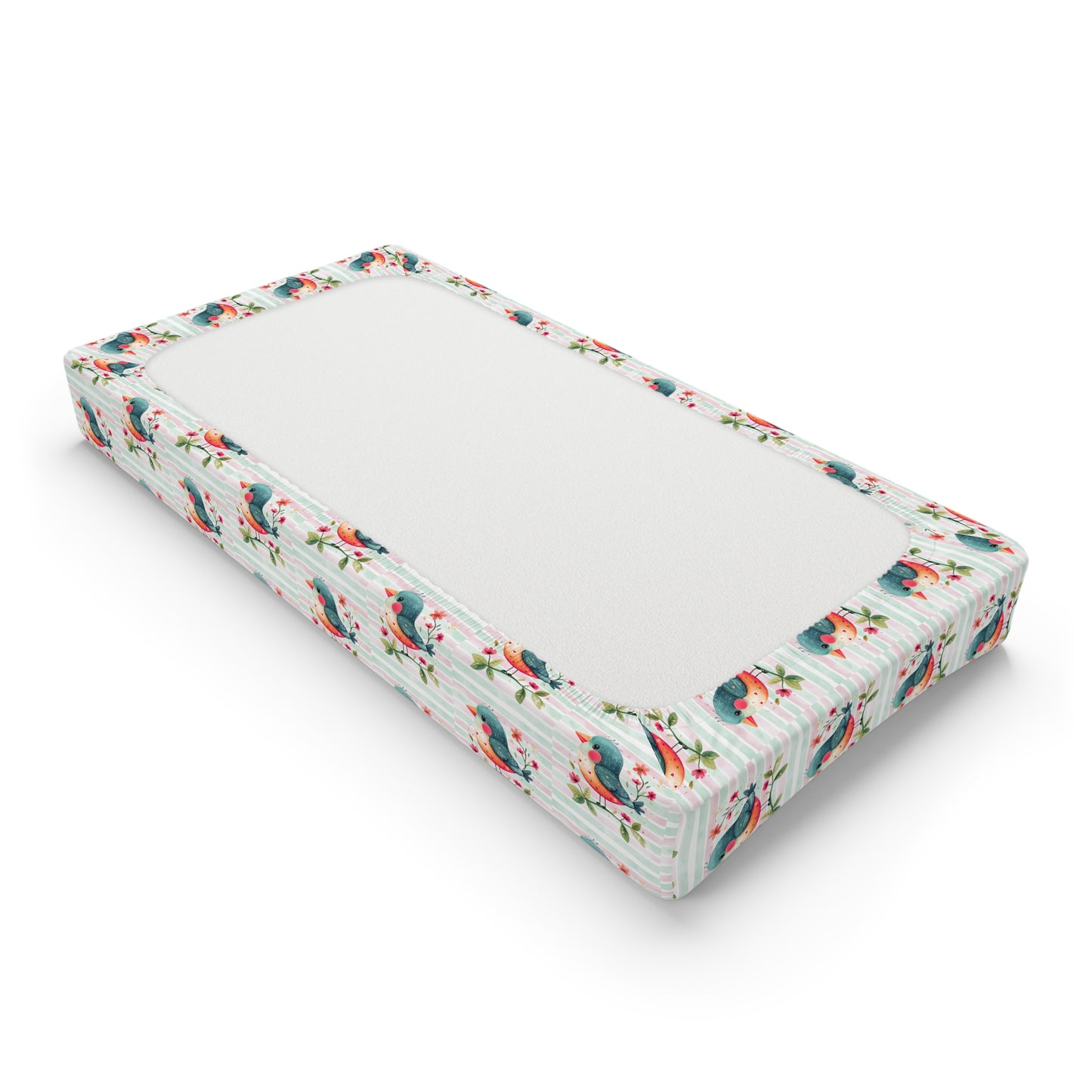 Bird Baby Changing Pad Cover — Soft Nursery Accent