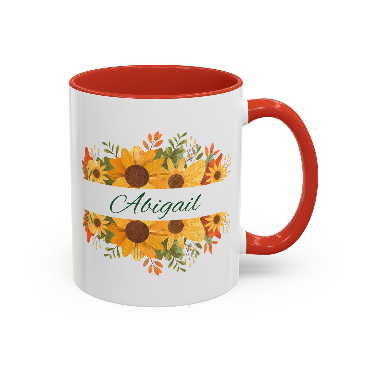 Custom Floral Name Coffee Mug - Personalized 11oz & 15oz Perfect Gift for Floral Lovers
