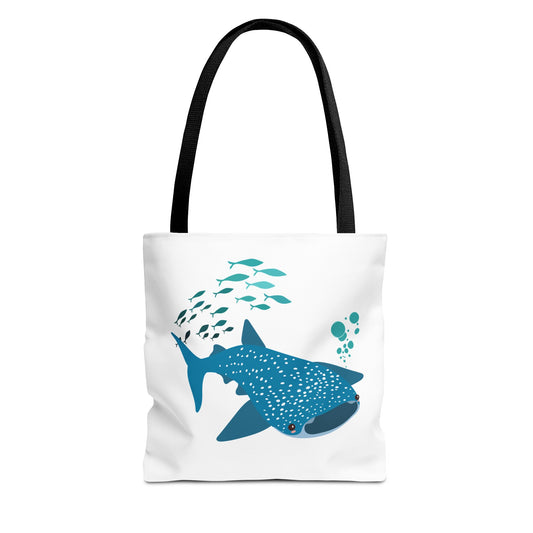 Whale Shark school of fish and buddles Tote Bag