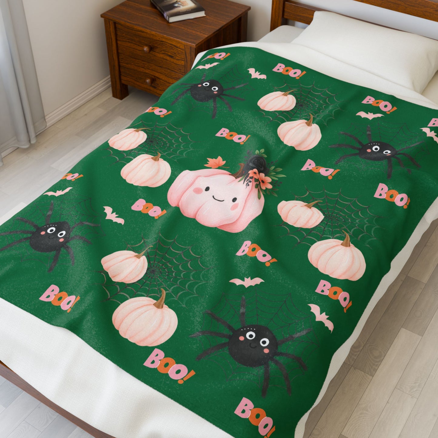 Boo-tiful Halloween Plush Blanket, Cozy Throw for Fall Decor, Pumpkin & Spider Design, Festive Comfort for Autumn Nights, Perfect Gift [...]
