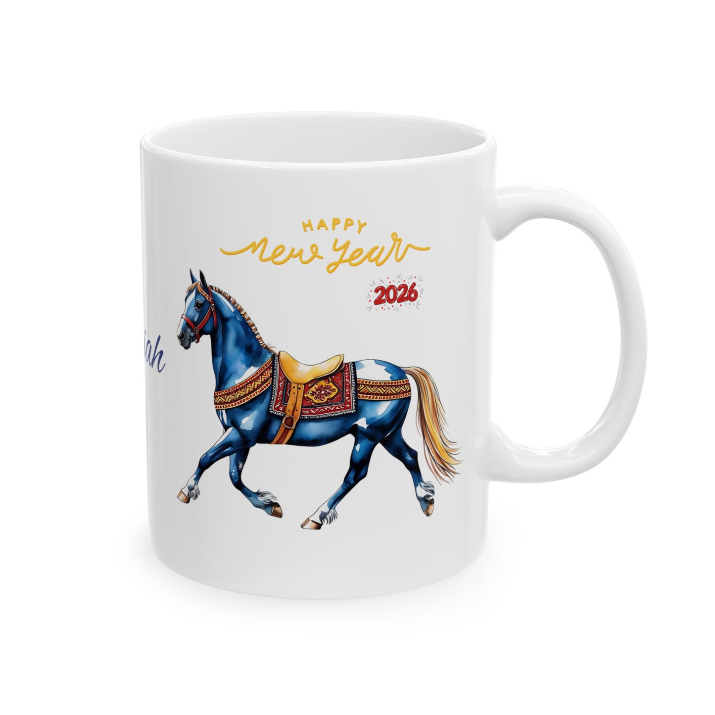 Personalized Horse Name Mug — "Azaiah" Ceramic Coffee Cup (11oz, 15oz)