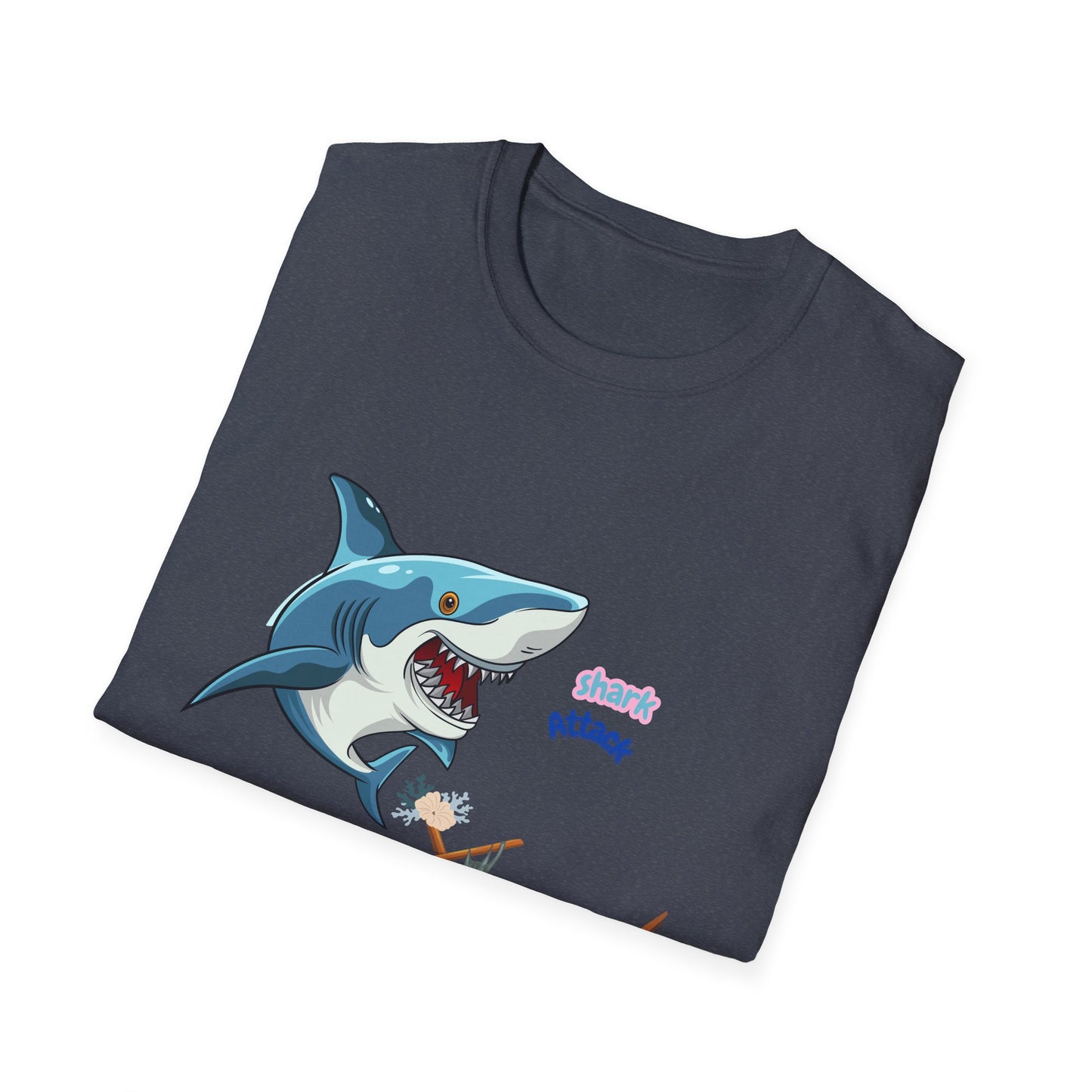 Shark Attack Graphic T-Shirt, Fun Summer Tee, Beach Vacation Top, Gift for Ocean Lovers, Marine Life Apparel