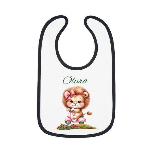 Personalized Baby Bib — Cute Lion Cub Design with Name