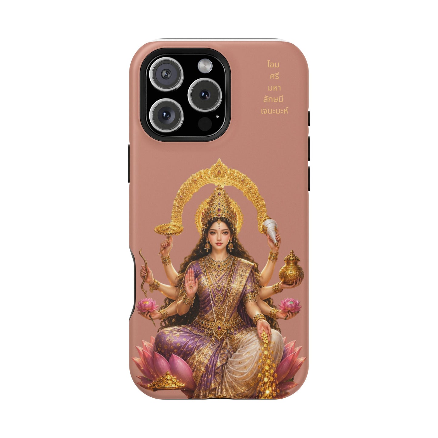 Lakshmi Goddess Phone Case — Magnetic Impact-Resistant Spiritual iPhone Cover