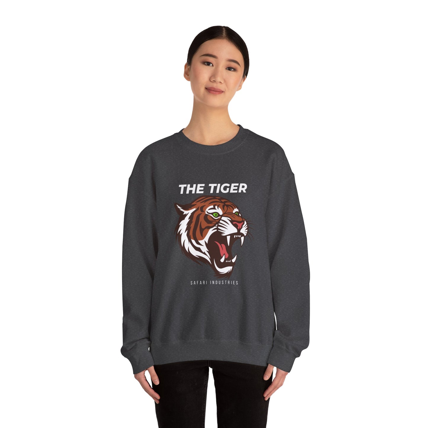 Fierce Tiger Sweatshirt - Unisex Heavy Blend™ Crewneck, Cozy Tiger Graphic, Perfect for Lounging, Gift for Nature Lovers, Casual [...]