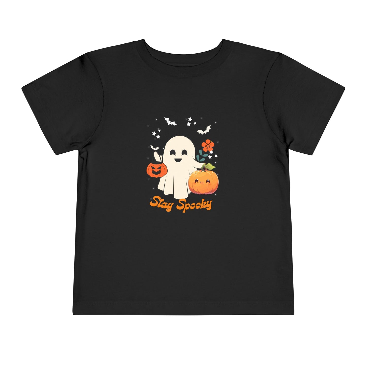 Toddler Halloween Tee - Adorable Ghost and Pumpkin Design, Perfect for Fall Festivities, Trick-or-Treating, Kids' Parties, and Everyday Wear