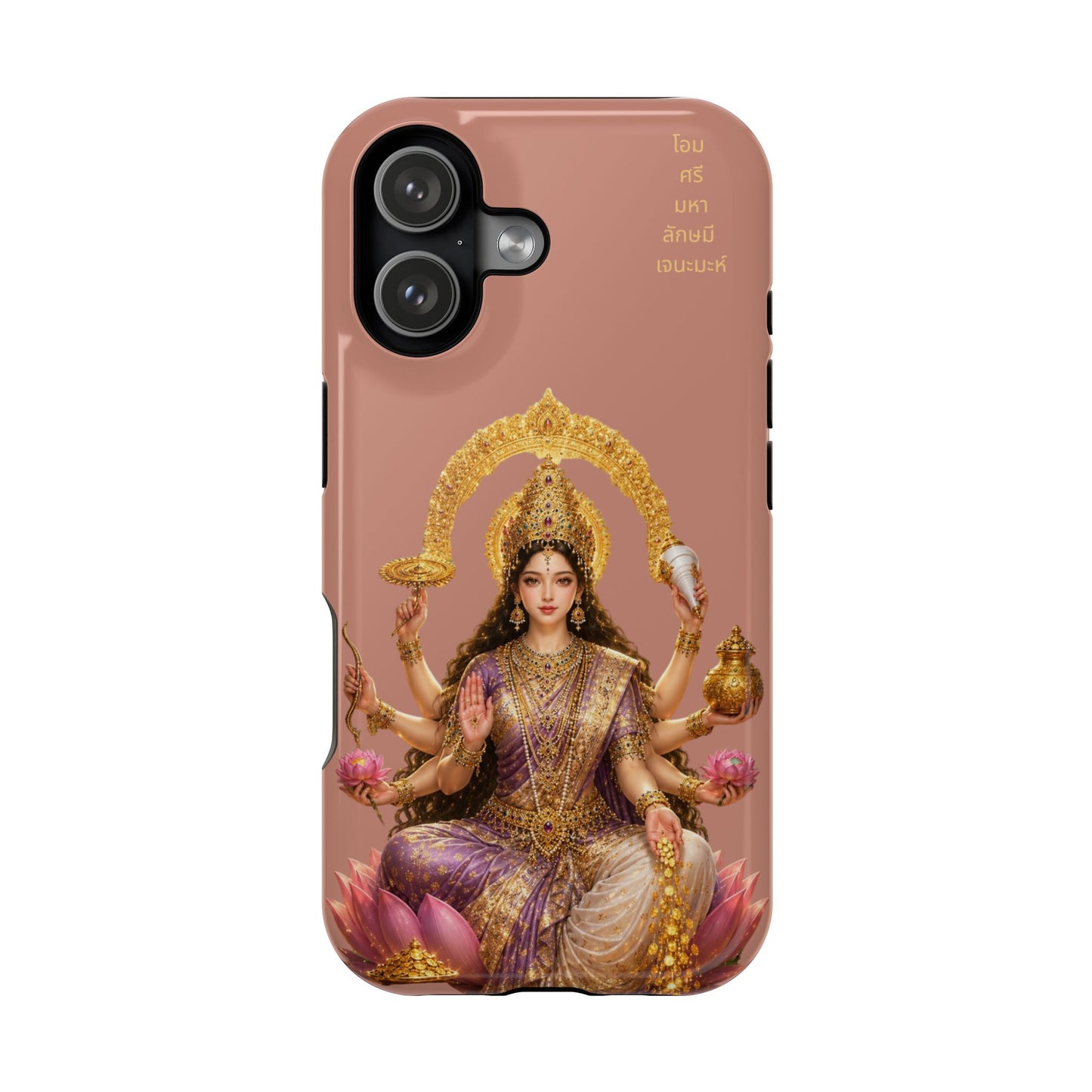 Lakshmi Goddess Phone Case — Magnetic Impact-Resistant Spiritual iPhone Cover