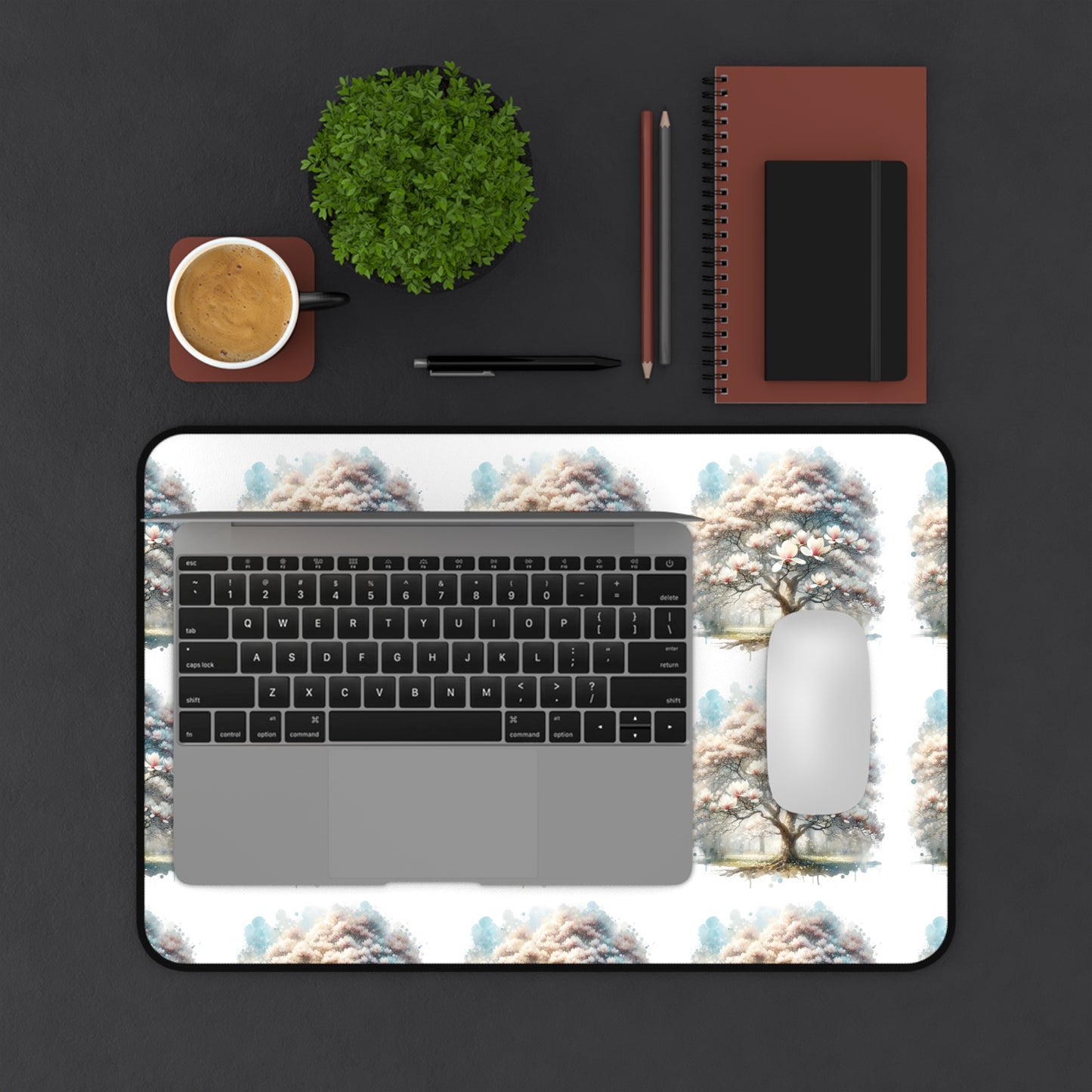 Cherry Blossom Tree Desk Mat — Floral Gaming & Office Mouse Pad