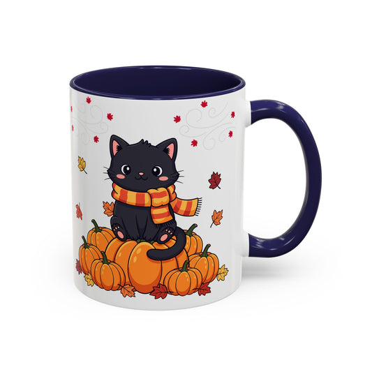 Adorable Pumpkin Cat Coffee Mug