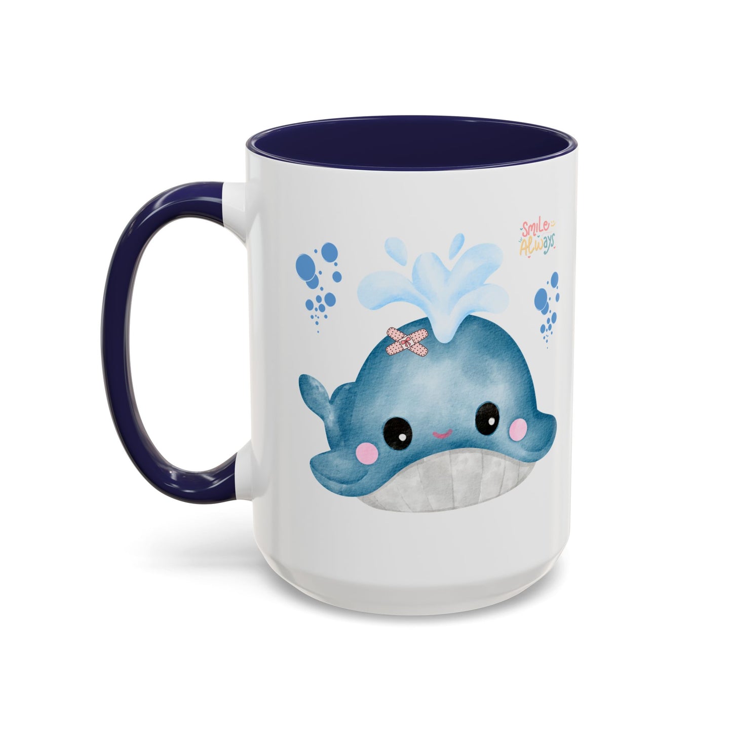 Whale with a bandage and bubble Coffee Mug