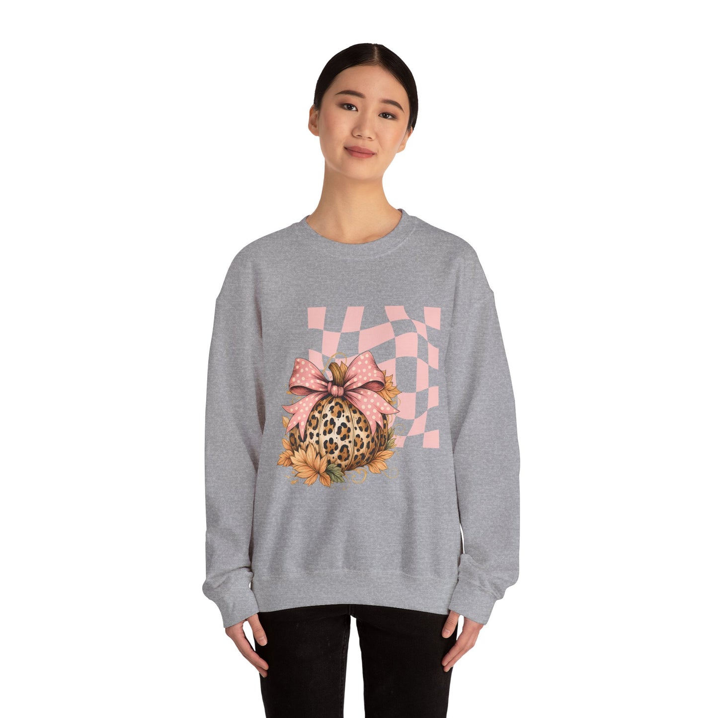 Stylish Leopard Print Crewneck Sweatshirt, Fashionable Outfit, Comfortable Layering, Perfect for Spring, Casual Wear, Gift for Her