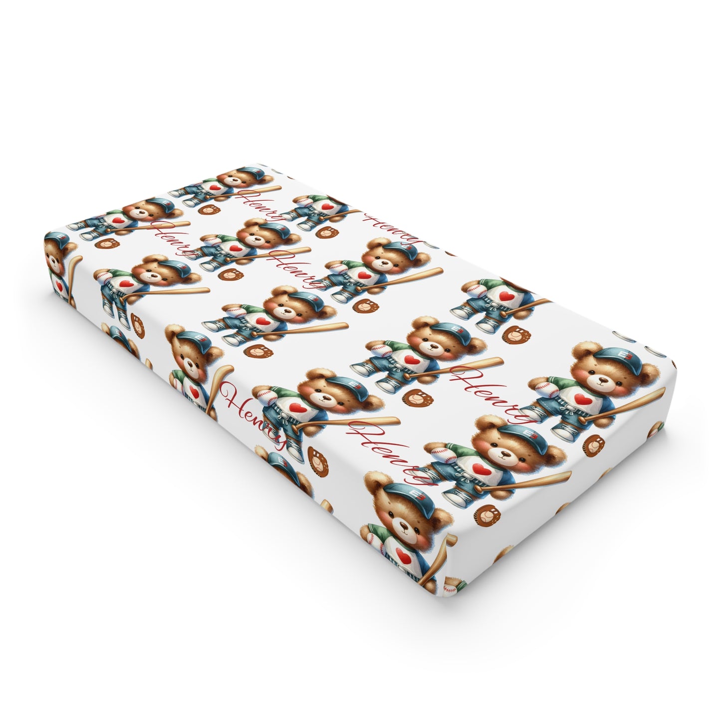 Teddy Bear Baby Changing Pad Cover — Cute Nursery Waterproof Fitted Cover