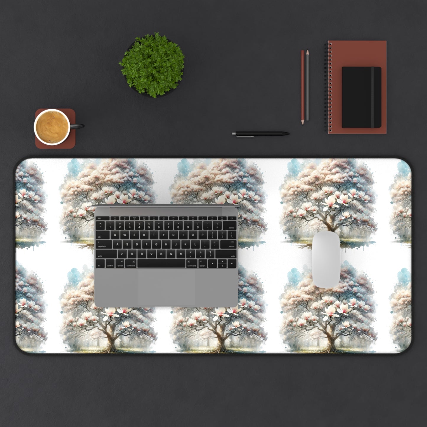 Cherry Blossom Tree Desk Mat — Floral Gaming & Office Mouse Pad