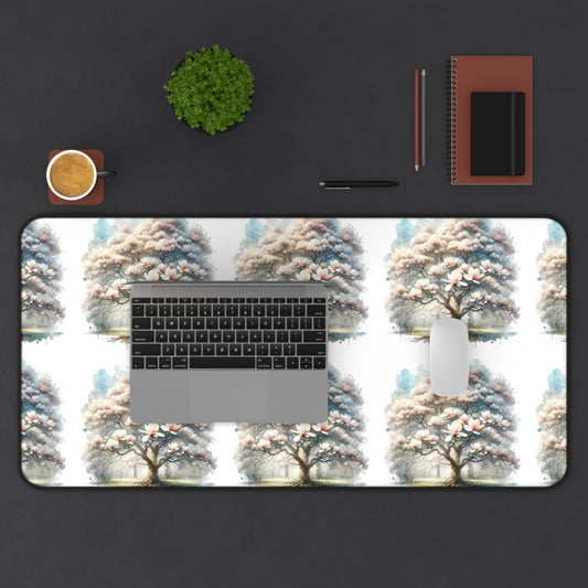 Cherry Blossom Tree Desk Mat — Floral Gaming & Office Mouse Pad
